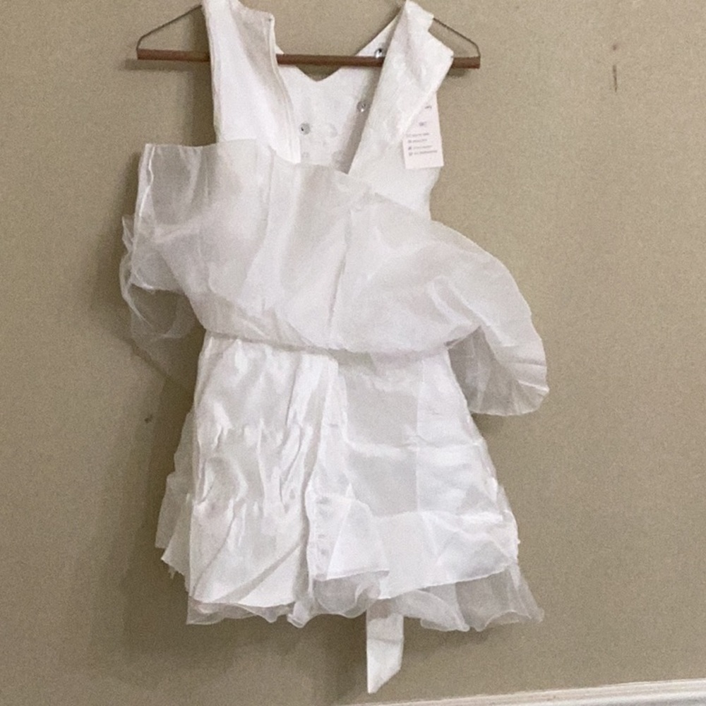 Air Meng Baby, Little Girl white Ruffle Dress size 8, Easter Dress - Picture 7 of 7